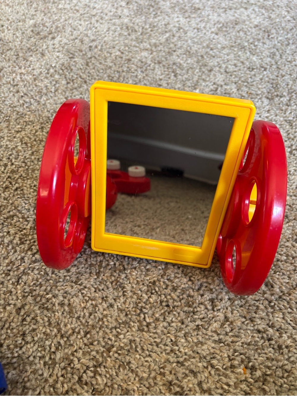 Baby Activity Mirror Toy in Yellow and Red